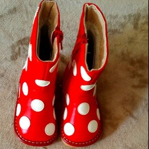 O'Squeaky Red Polka Dot Squeaky Boots